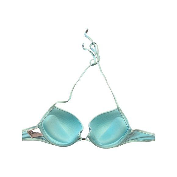 H&M 36A Light Blue Bikini Top Push Up Padding - Picture 3 of 3